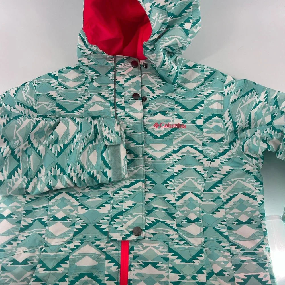 Columbia Girls Size L Omni-Tech Hooded Interchange Kids Ski Winter Jacket Size L